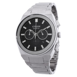 citizen axiom sc chronograph black dial men's watch ca4580 50e