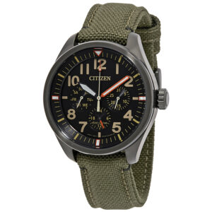 citizen chandler multifunction black dial men's watch bu2055 16e
