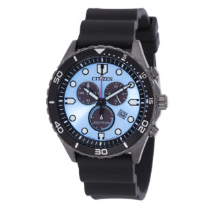 citizen chrono sporty aqua chronograph blue dial men's watch at2567 18l