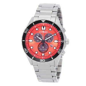 citizen chrono sporty aqua chronograph orange dial men's watch at2560 84x