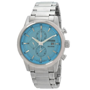 citizen chronograph eco drive blue dial men's watch ca0748 80l