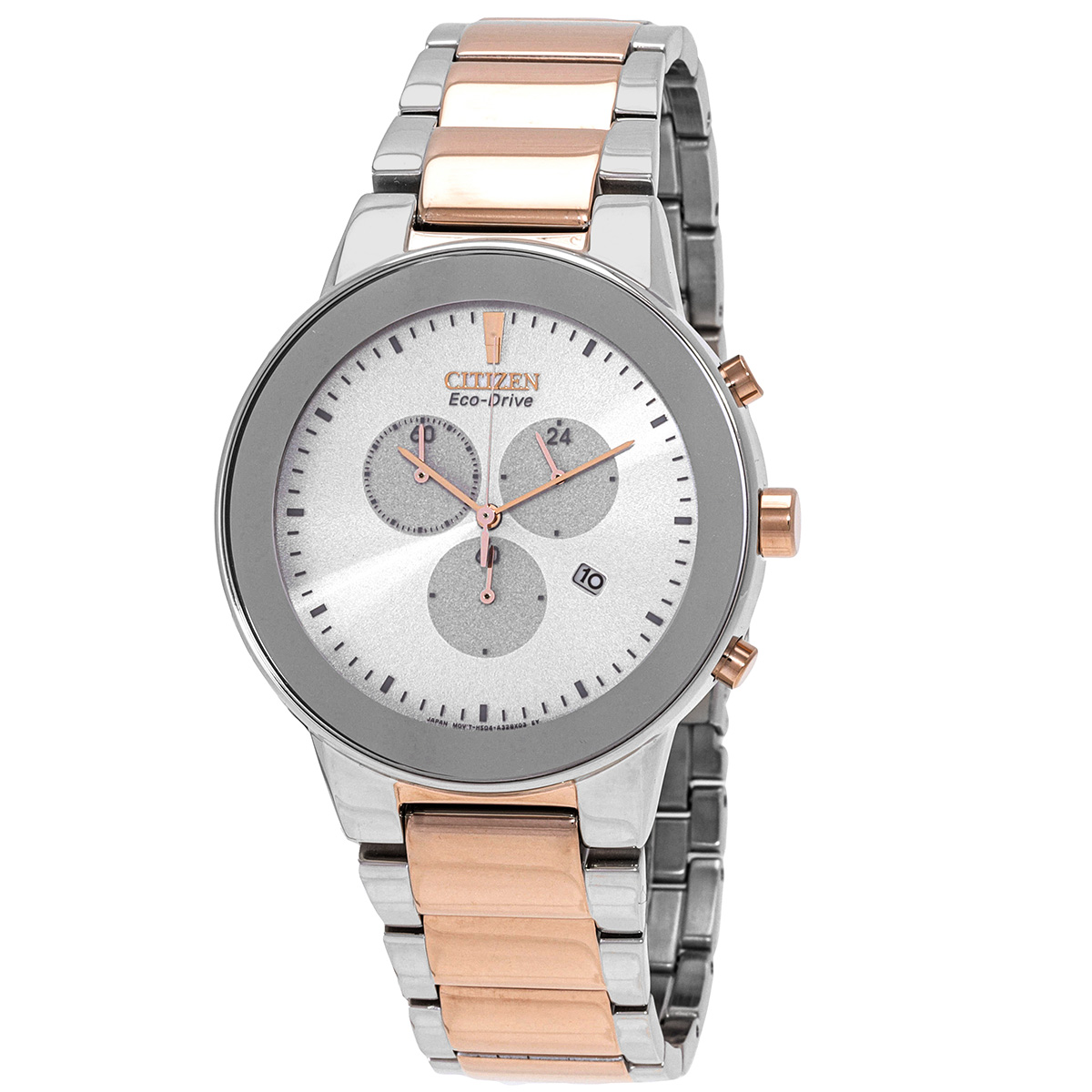 citizen chronograph gmt white dial two tone men's watch at2244 84a citizen chronograph gmt white dial two tone men's watch at2244 84a