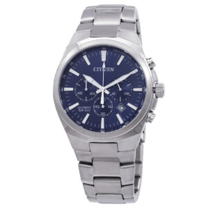 citizen chronograph quartz blue dial men's watch an8170 59l