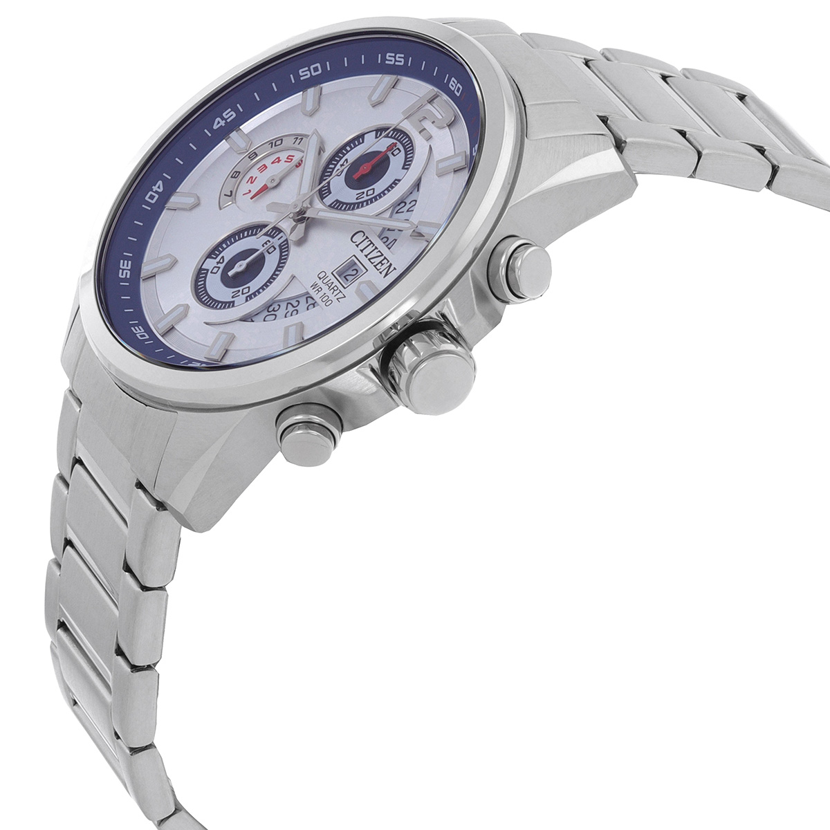 citizen chronograph quartz silver dial men's watch an3690 56b citizen chronograph quartz silver dial men's watch an3690 56b