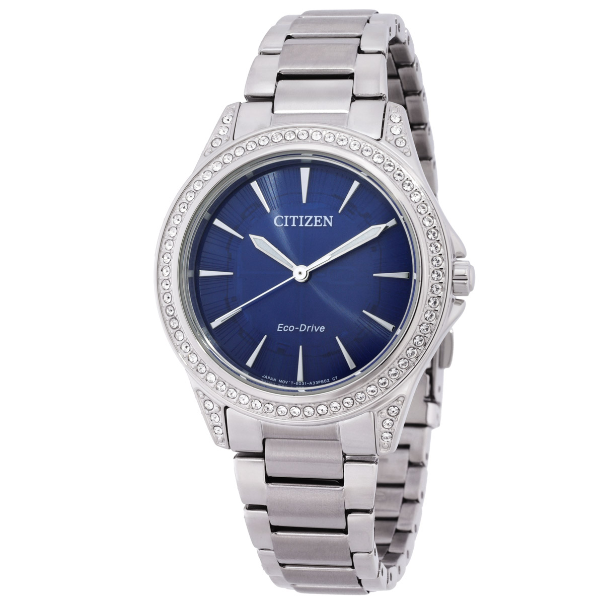 citizen classic eco drive crystal blue dial ladies watch em0940 54l citizen classic eco drive crystal blue dial ladies watch em0940 54l