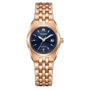 citizen corso eco drive blue dial ladies watch ew2298 52l
