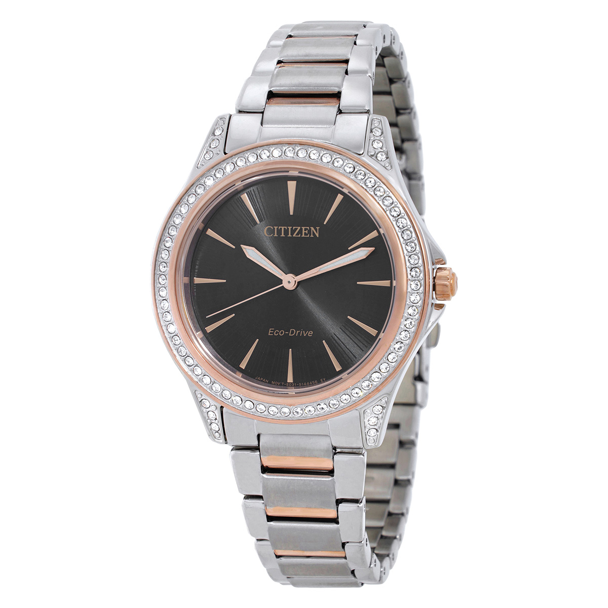 citizen crystal black dial ladies watch em0946 58e citizen crystal black dial ladies watch em0946 58e