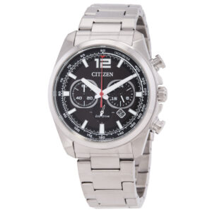 citizen eco drive chronograph black dial men's watch ca4640 50e