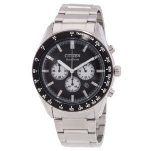 citizen eco drive chronograph black dial men's watch ca4674 58e