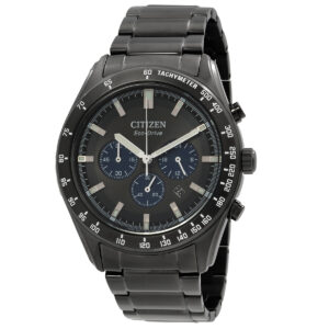 citizen eco drive chronograph black dial men's watch ca4677 50h