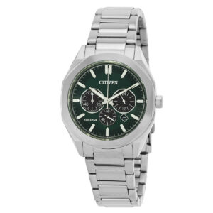 citizen eco drive chronograph green dial men's watch ca4590 81x