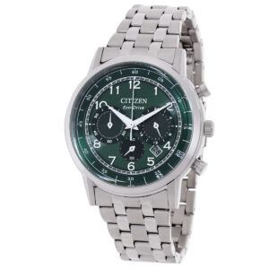 citizen eco drive chronograph green dial men's watch ca4630 53x