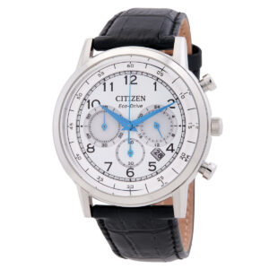 citizen eco drive chronograph white dial men's watch ca4630 02a