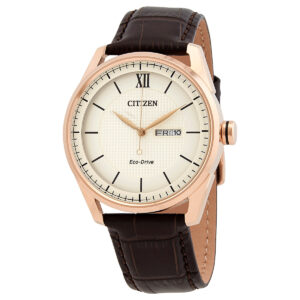 citizen eco drive classic ivory dial men's watch aw0082 01a