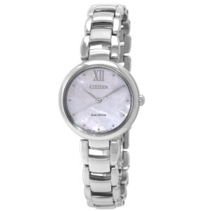 citizen eco drive mother of pearl dial ladies watch em0530 81d
