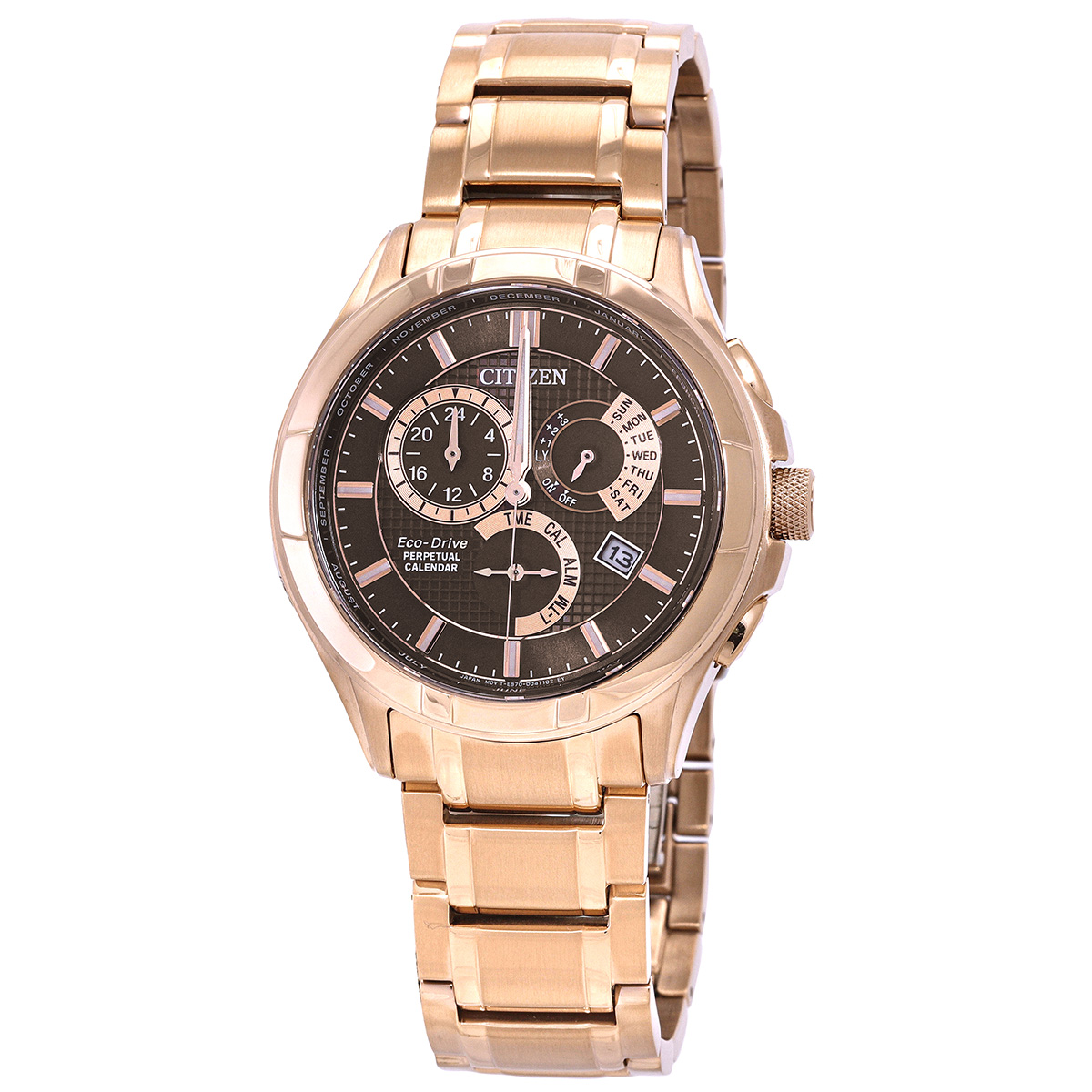 citizen eco drive perpetual gmt brown dial men's watch bl8163 50x citizen eco drive perpetual gmt brown dial men's watch bl8163 50x