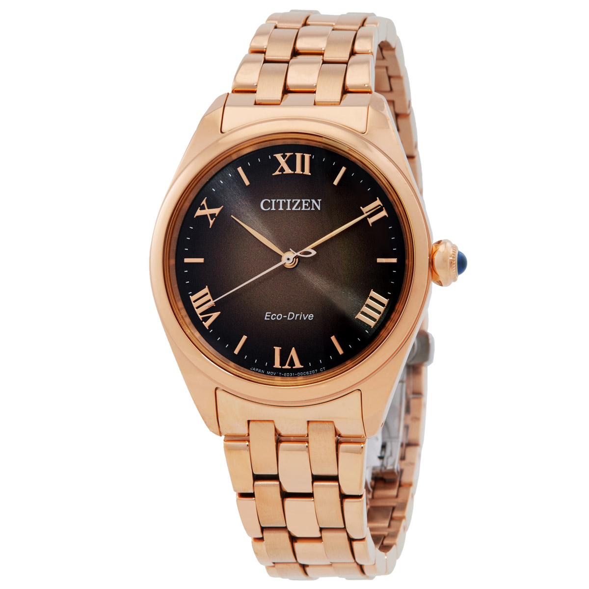citizen l classic eco drive brown dial ladies watch em1143 81z citizen l classic eco drive brown dial ladies watch em1143 81z