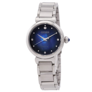citizen l mae eco drive blue dial ladies watch em1060 87l