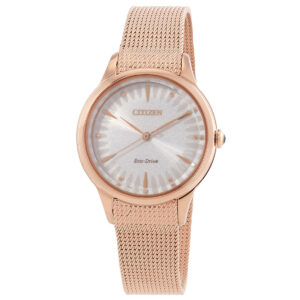 citizen l series eco drive white dial ladies watch em1153 88a