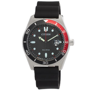 citizen marine black dial eco drive men's watch aw1769 10e