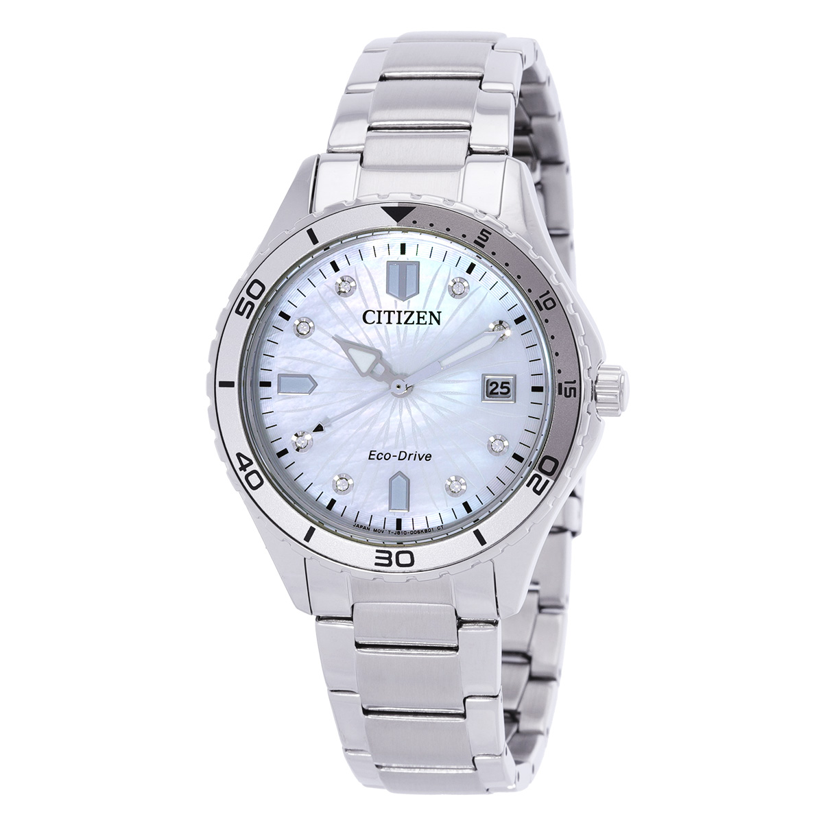 citizen marine lady eco drive crystal mother of pearl dial watch fe6170 88d citizen marine lady eco drive crystal mother of pearl dial watch fe6170 88d