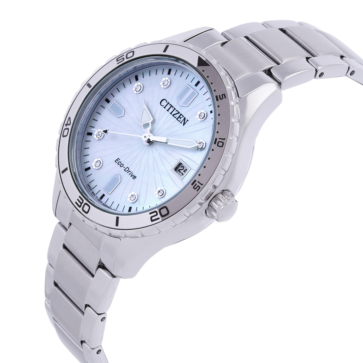 citizen marine lady eco drive crystal mother of pearl dial watch fe6170 88d citizen marine lady eco drive crystal mother of pearl dial watch fe6170 88d