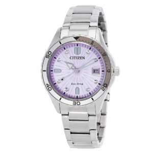 citizen marine lady eco drive light pink dial ladies watch fe6170 88x