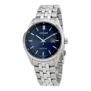 citizen men's bracelet blue dial eco drive watch bm7251 53l