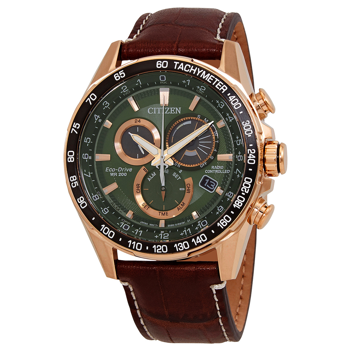 citizen pcat world time chronograph green dial men's watch cb5919 00x citizen pcat world time chronograph green dial men's watch cb5919 00x