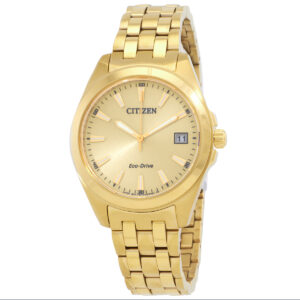 citizen peyten eco drive champagne dial ladies watch eo1222 50p