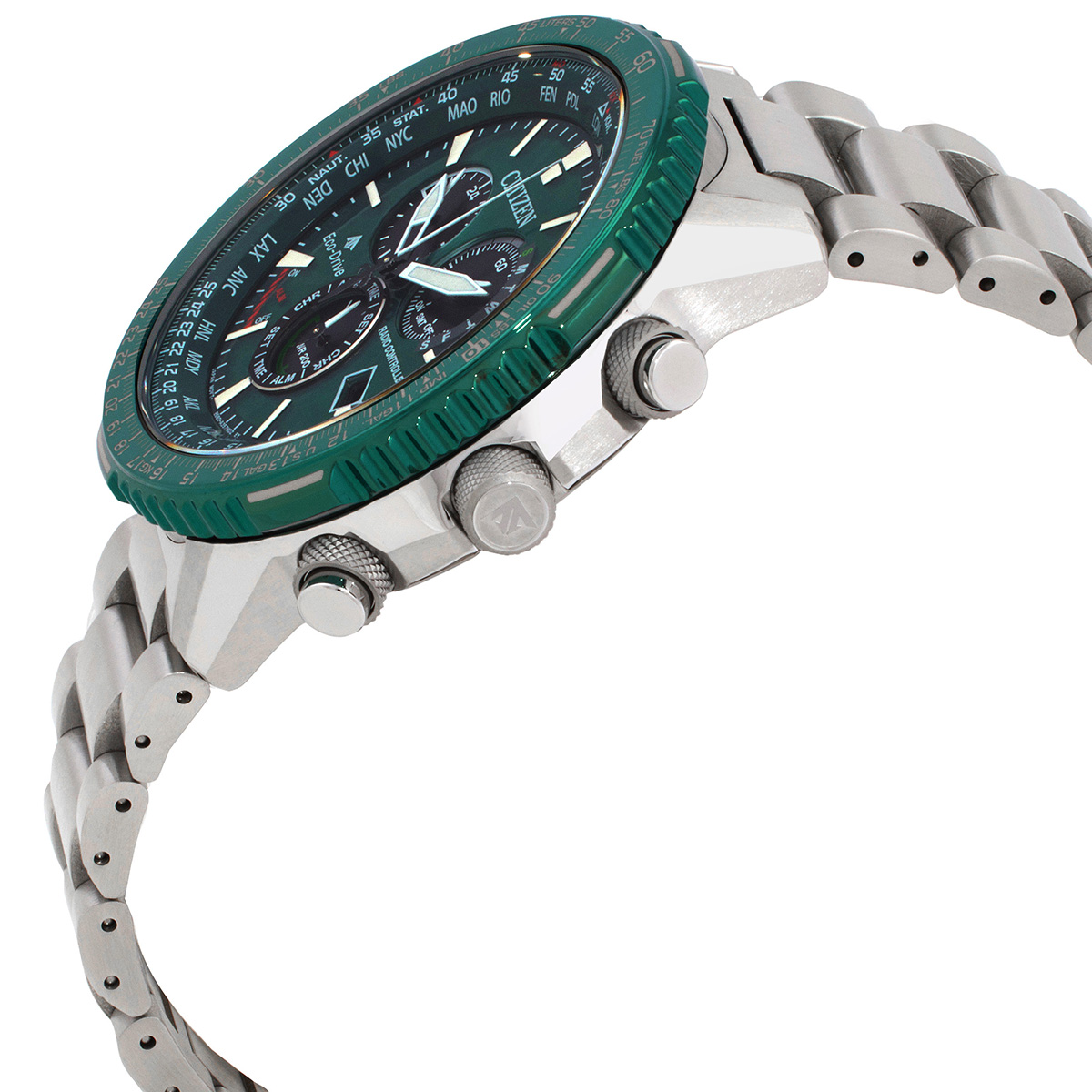 citizen promaster air a t world time chronograph gmt green dial men's watch cb5004 59w citizen promaster air a t world time chronograph gmt green dial men's watch cb5004 59w