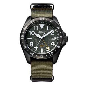 citizen promaster land eco drive green dial men's watch bj7155 05x