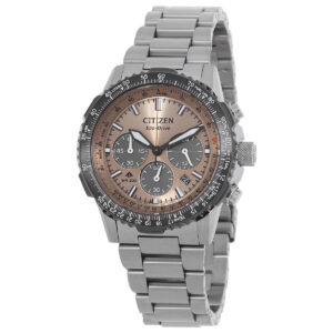 citizen promaster navihawk chronograph salmon dial men's watch ca4664 60x