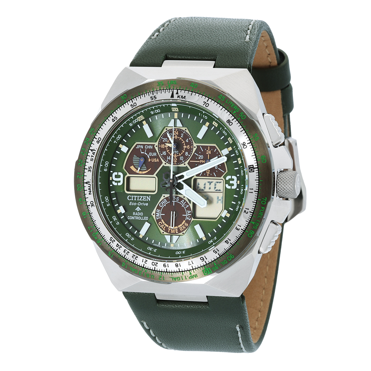 citizen promaster skyhawk a t chronograph green dial men's watch jy8147 01x citizen promaster skyhawk a t chronograph green dial men's watch jy8147 01x