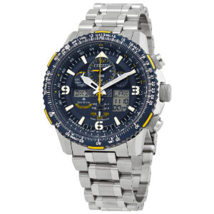 citizen promaster skyhawk a t perpetual alarm chronograph blue dial men's watch jy8078 52l