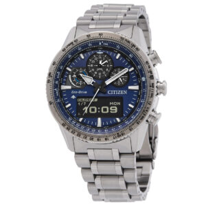 citizen promaster skyhawk u830 analog digital blue dial men's watch jv2000 51l