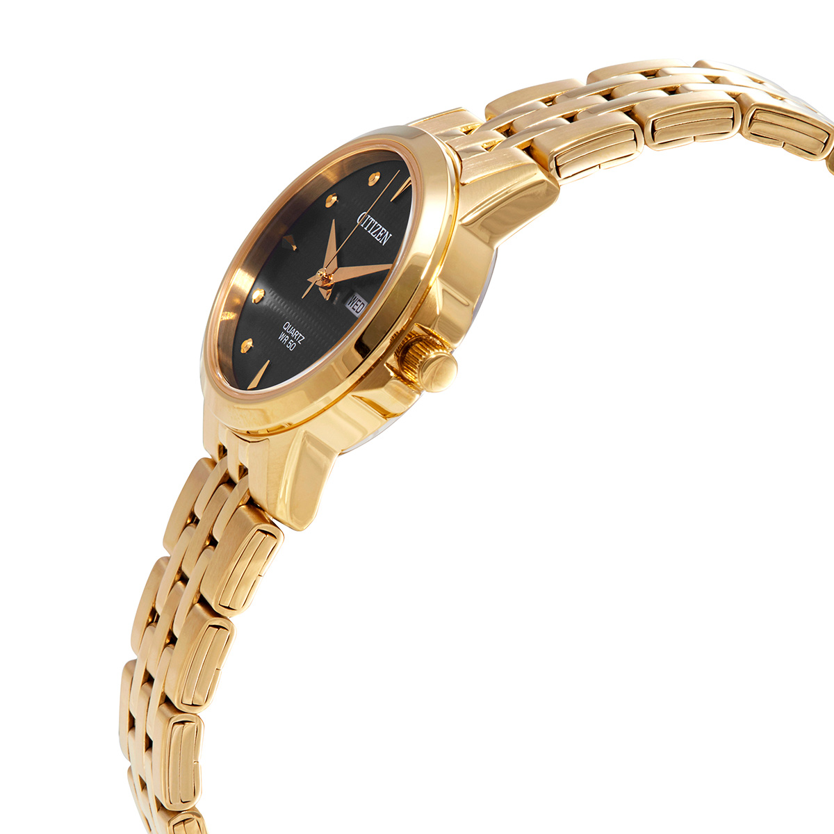 citizen quartz black dial gold tone ladies watch eq0603 59f citizen quartz black dial gold tone ladies watch eq0603 59f