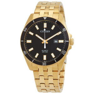 citizen quartz black dial men's watch bi5052 59e