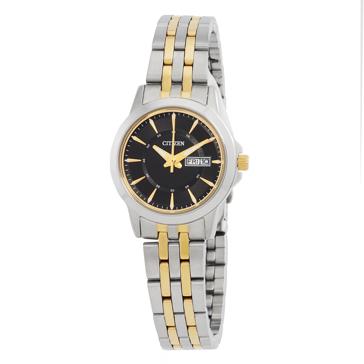 citizen quartz black dial two tone ladies watch eq0608 55e citizen quartz black dial two tone ladies watch eq0608 55e