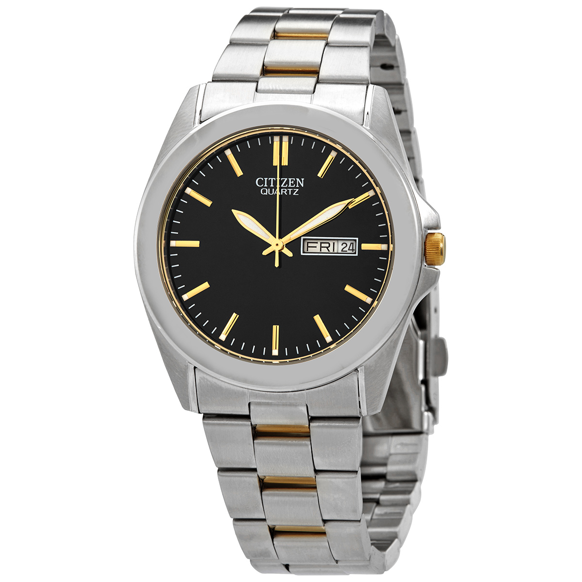 citizen quartz black dial two tone men's watch bf0584 56e citizen quartz black dial two tone men's watch bf0584 56e