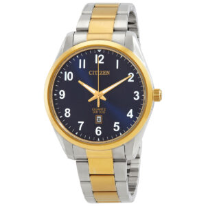 citizen quartz blue dial men's watch bi1036 57l