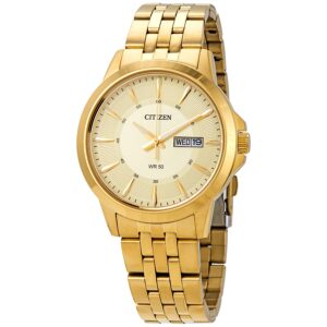 citizen quartz champagne dial men's watch bf2013 56p