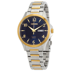 citizen quartz midnight blue dial men's watch bf2005 54l
