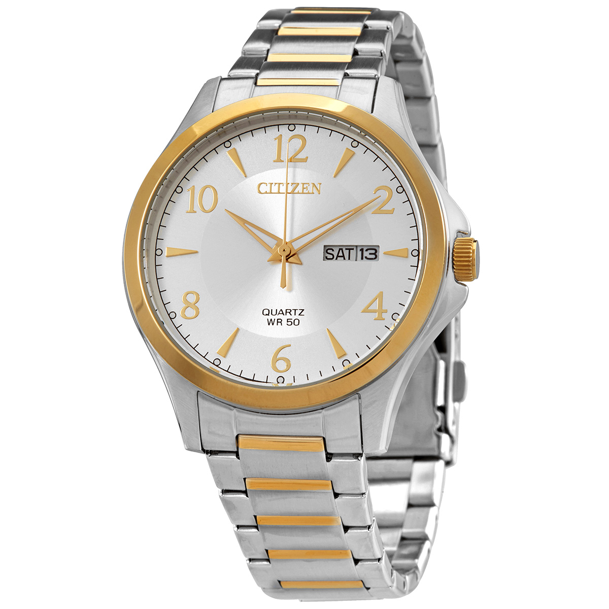 citizen quartz silver dial two tone men's watch bf2005 54a citizen quartz silver dial two tone men's watch bf2005 54a
