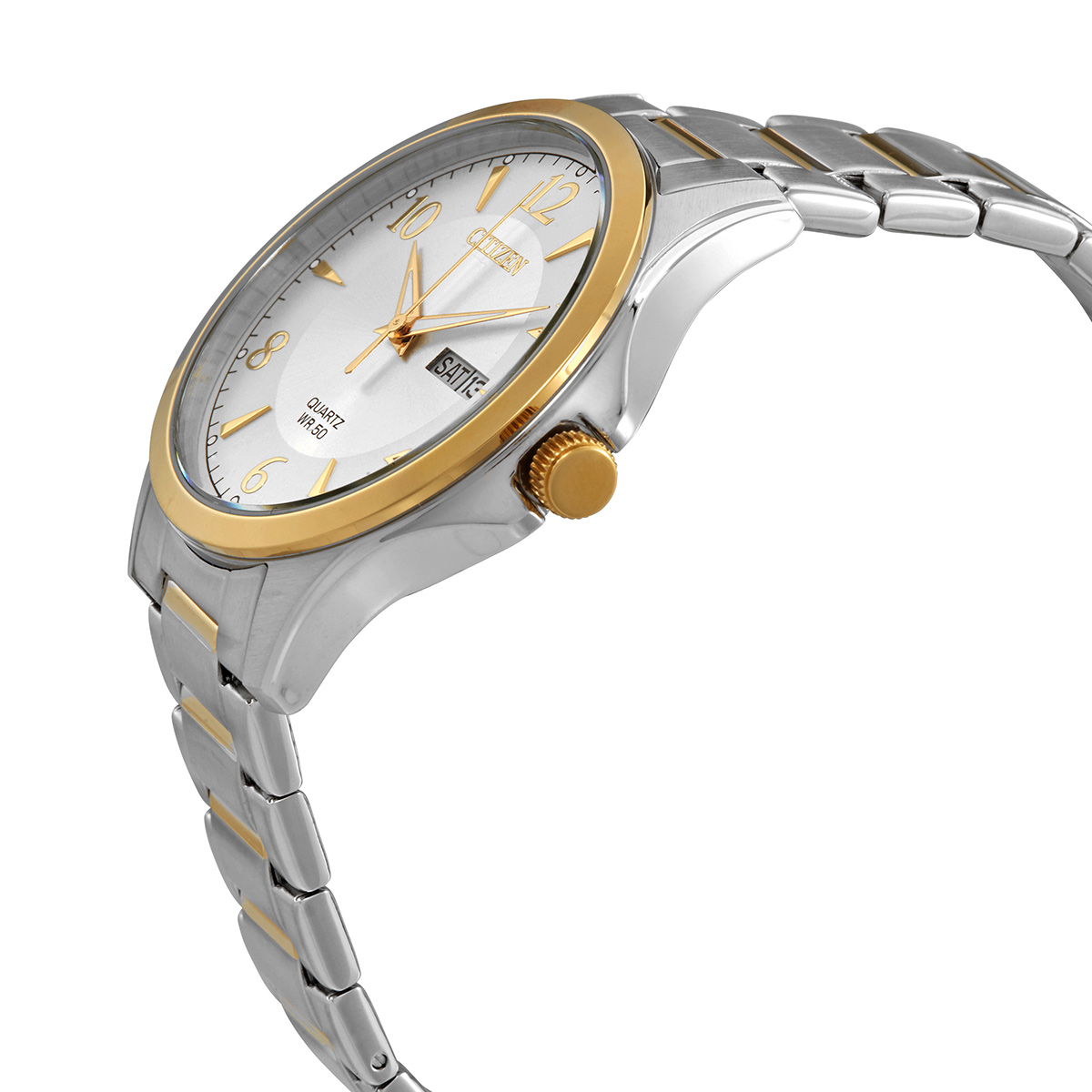citizen quartz silver dial two tone men's watch bf2005 54a citizen quartz silver dial two tone men's watch bf2005 54a