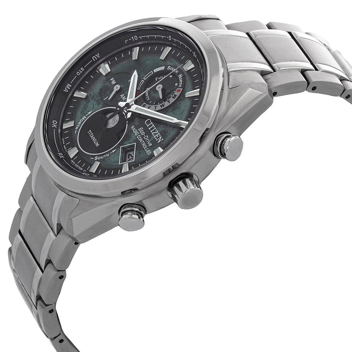 citizen radiocontrolado perpetual chronograph quartz green dial men's watch by1010 81x citizen radiocontrolado perpetual chronograph quartz green dial men's watch by1010 81x
