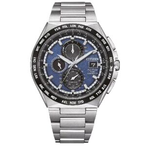 citizen radio controlled chronograph blue dial men's watch at8238 84l