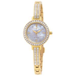 citizen silhouette crystal eco drive ladies watch em0862 56d