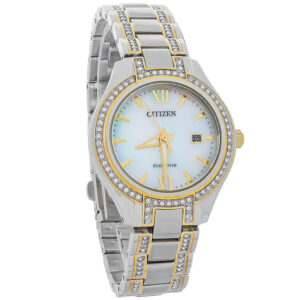 citizen silhouette mother of pearl dial ladies watch fe1234 50d