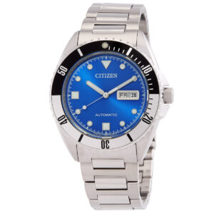 citizen sport automatic blue dial men's watch nh7530 52m